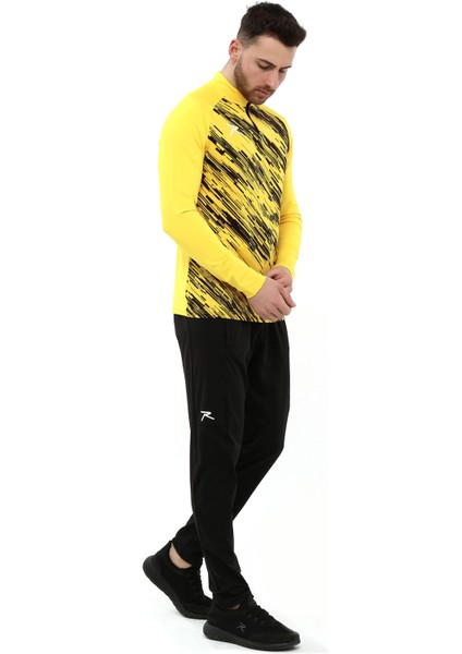 Erkek Yarım Fermuarlı Sweatshirt Dıgnus Sarı
