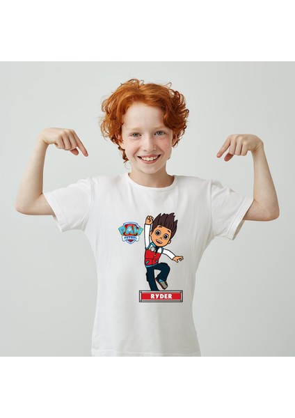 Paw Patrol Ryder Baskılı Çocuk Tişört H05
