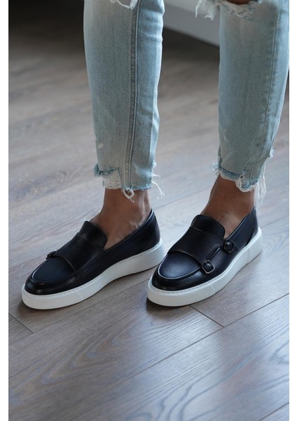 Maro Model Gerçek Deri Erkek Lacivert Loafer - Erkek Günlük Ayakkabı indirimleri