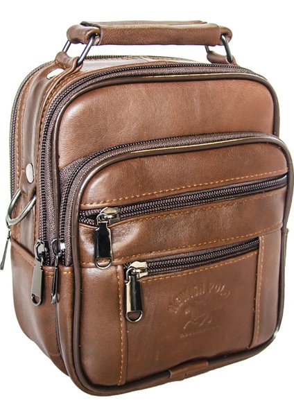 Deri Çelik Kasalı Dikey El Çantası Küçük Boy