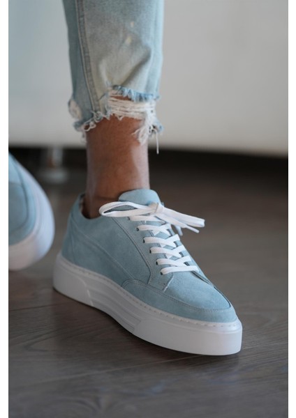 Ephesus Model Gerçek Deri Erkek Gök Mavi Casual Ayakkabı - Erkek Günlük Ayakkabı indirimleri