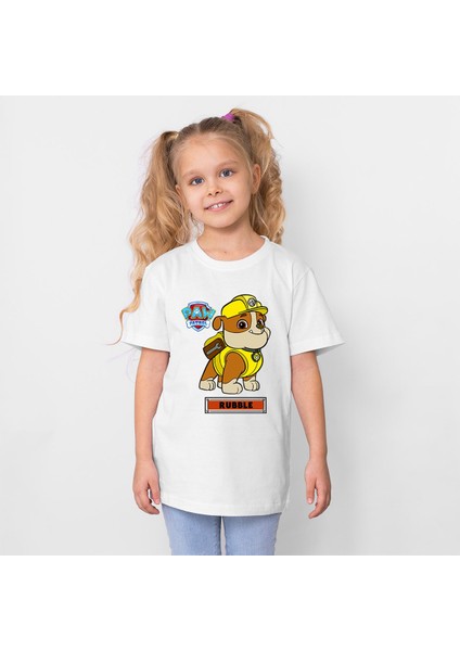 Paw Patrol Rubble Baskılı Çocuk Tişört H06 fiyatları