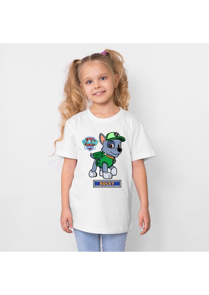 Paw Patrol Rocky Baskılı Çocuk Tişört H07 fiyatları