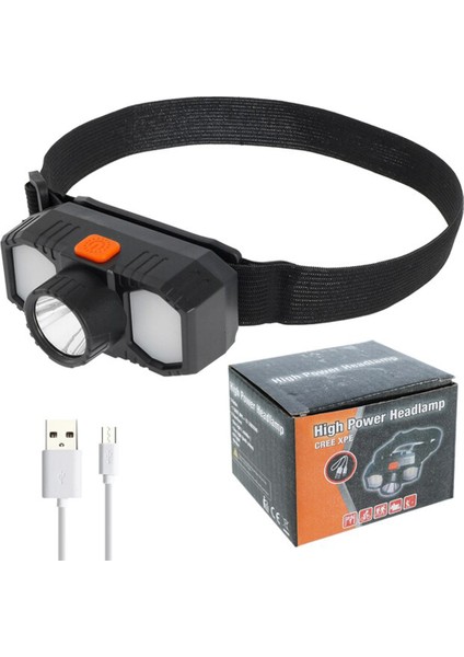 Headlamp USB Şarj Edilebilir Su Geçirmez Yüksek Güç Kafa Lambası LED Işık Feneri