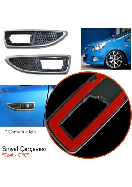 Opel Opc Çamurluk Sinyal Çerçevesi Sağ + Sol Takım