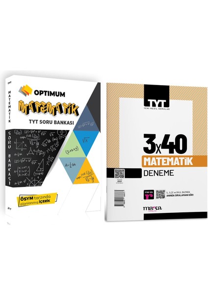 Referans Tyt Optimum Matematik Soru Bankası ve Marka Deneme Seti 2 Kitap