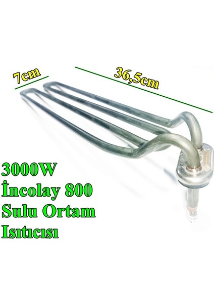 Bulaşık Makinesi Tank Rezistansı 3000W İncolay 800 - Sern R5129-1P modelleri