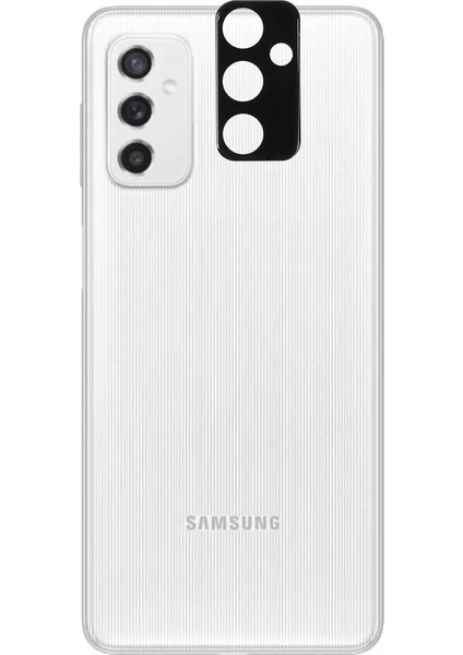 Case 4U Samsung Galaxy M52 Kamera Lens Koruyucu 3D Temperli Cam Siyah