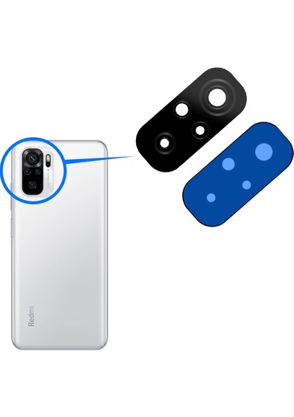 Xiaomi Redmi Note 10 Arka Kamera Lens Camı