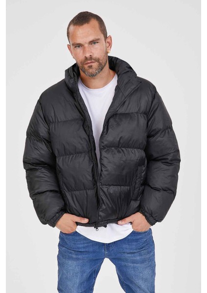 Erkek Şişme Mont K218 Siyah