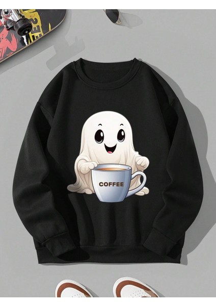 Kadın Ghost Bisiklet Yaka Sweatshirt