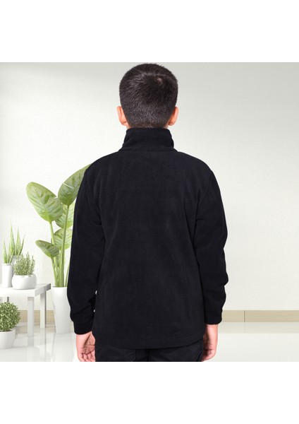 Yakamor kışlık Kalın Siyah Erkek Çocuk Polar Montu modelleri