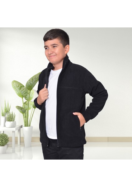 Yakamor kışlık Kalın Siyah Erkek Çocuk Polar Montu fırsatları