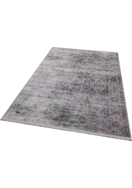 Verona Dyed Vrd 01 Dark Grey Overdyed Yumuşak Ipeksi Dokulu Modern Eskitme Tarz Makine Dokuması Halı