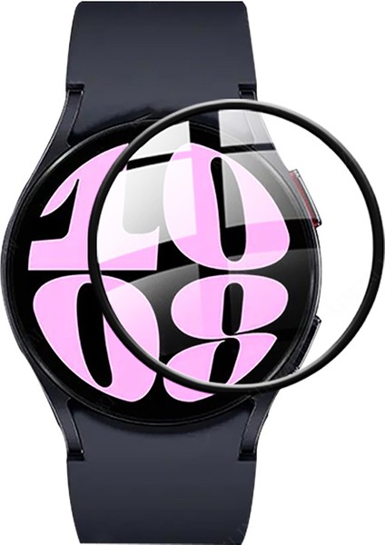 Samsung Galaxy Watch 6 Seri 40MM ile Uyumlu Ekran Koruyucu Nano Esnek Cam Tam Kaplayan Ppm