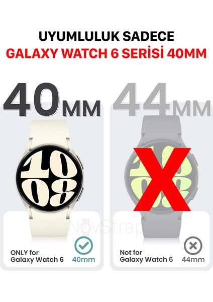 Samsung Galaxy Watch 6 Seri 40MM ile Uyumlu Ekran Koruyucu Nano Esnek Cam Tam Kaplayan Ppm