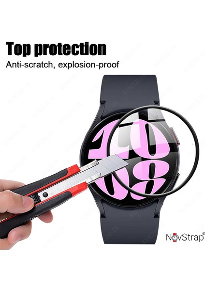 Samsung Galaxy Watch 6 Seri 40MM ile Uyumlu Ekran Koruyucu Nano Esnek Cam Tam Kaplayan Ppm