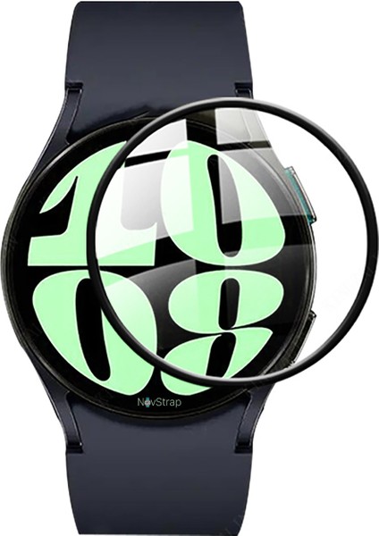 Samsung Galaxy Watch 6 Seri 44MM ile Uyumlu Ekran Koruyucu Nano Esnek Cam Tam Kaplayan Ppm