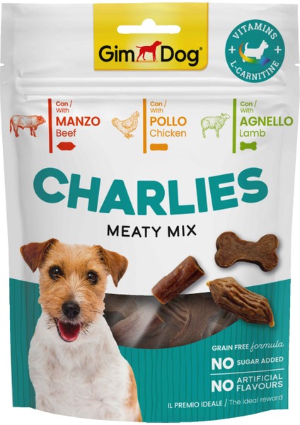 Charlies Meaty Mix Sığır Etli, Tavuklu, Kuzu Etli Köpek Ödülü 70GR