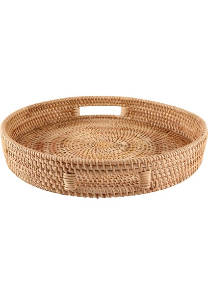 Yuvarlak Rattan Servis Tepsisi Dekoratif Dokuma Osmanlı Kulplu Tepsiler Natural() (Yurt Dışından) modelleri