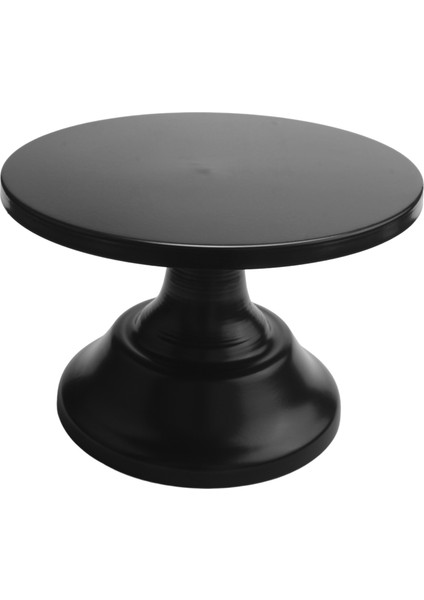 Metal Demir Kek Standı Yuvarlak Kaide Tatlı Tutucu Cupcake Vitrin Doğum Günü Düğün Partisi Için Tepsi (Siyah) (Yurt Dışından)