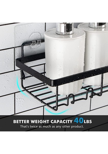 Duş Rafı Düzenleyici (2 Paket) 2 Sabunluk, Banyo Sepeti Rafları, Sondaj Yok Duvara Monte Duş Depolama (Yurt Dışından) modelleri