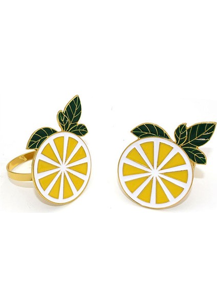 6 Adet Limon Peçete Halkaları Metal Limon Peçete Tutucu Çiftlik Evi Altın Meyve Peçete Toka Yaz Düğün Için (Yurt Dışından)