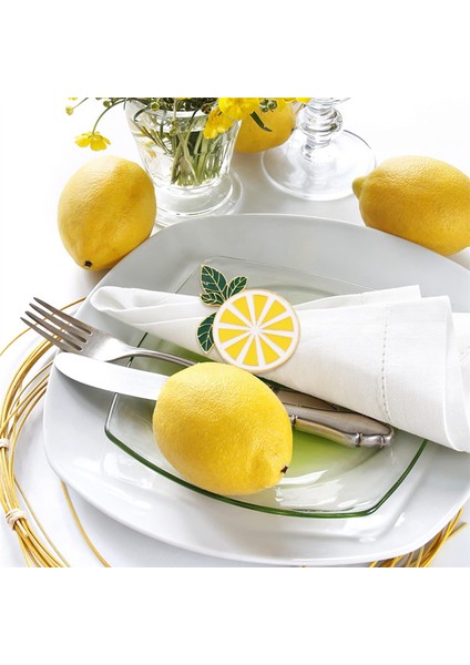 6 Adet Limon Peçete Halkaları Metal Limon Peçete Tutucu Çiftlik Evi Altın Meyve Peçete Toka Yaz Düğün Için (Yurt Dışından) fırsatları