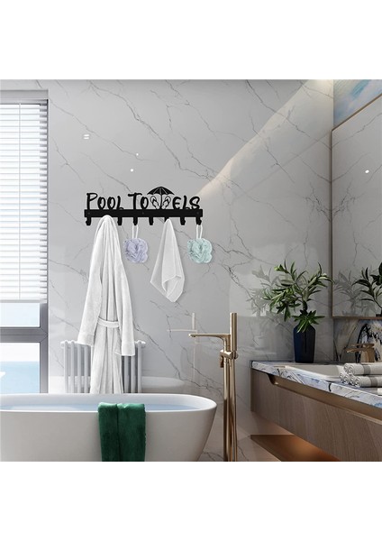 Kancalı Havuz Havlu Askısı, Dış Mekan Veya Banyo Için Duvara Monte Havluluk, Bornoz Asmak Için Havlu Askısı (Yurt Dışından)