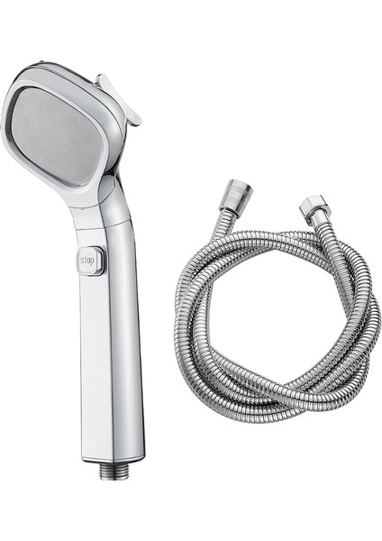 4 Dişli Basınçlı Duş Başlığı Yenilikçi Püskürtme Dişli Püskürtücü Banyo Aksesuarları Su Püskürtme Memesini Durdurmak Için Bir Anahtar (Yurt Dışından)