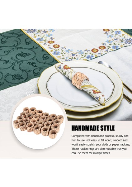 24 Adet Peçete Halkaları, Su Sümbülü Peçete Tutucu Halkaları-Doğum Günü Partisi Için Rustik Peçete Halkaları, Yemek Masası Dekorasyon (Yurt Dışından) indirimleri