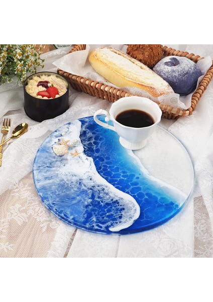 Diy Reçine Epoksi Kalıp Coaster Tepsi Daire Silikon Kalıp Ev Masa Dekorasyon 12 Inç Placemat Tatlı Teşhir Tepsisi Kalıp (Yurt Dışından) fiyatları