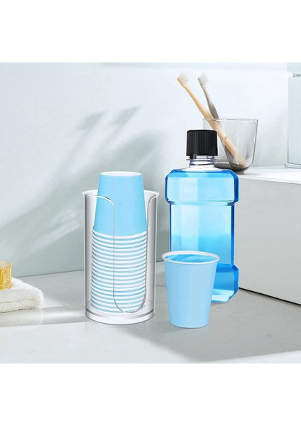 Tek Kullanımlık Kağıt Bardak Için Akrilik Banyo Bardak Dağıtıcı Tutucu, Banyo Misafir Odası Sayacı Için Gargara Bardak Tutucu (Yurt Dışından)