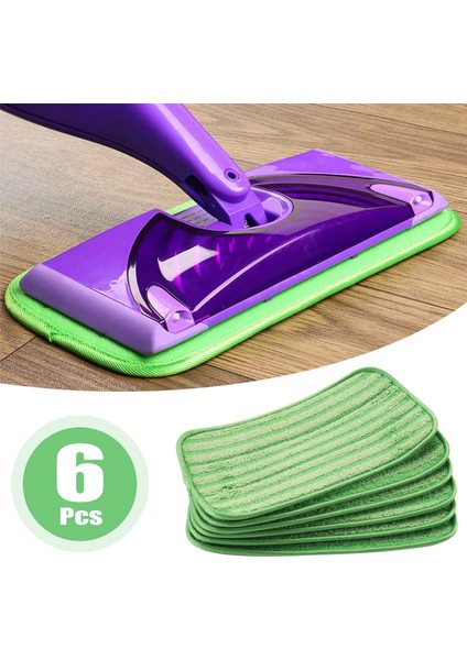 Swiffer Wet Jet ile Uyumlu 6 Yıkanabilir/yeniden Kullanılabilir Mikrofiber Paspas Altlığı (Yurt Dışından)