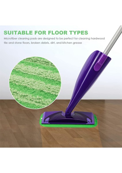 Swiffer Wet Jet ile Uyumlu 6 Yıkanabilir/yeniden Kullanılabilir Mikrofiber Paspas Altlığı (Yurt Dışından)