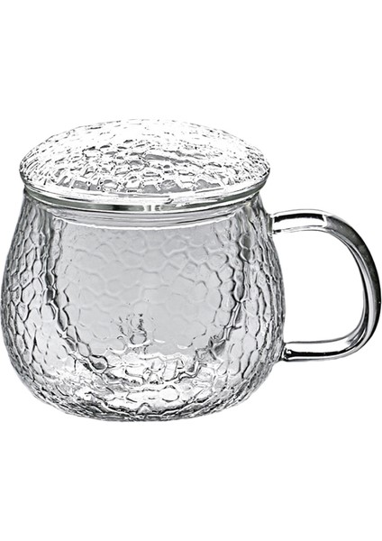 El Üflemeli Isıya Dayanıklı Cam Çay Bardağı Kapaklı Ve Demlik Borosilikat Cam Çay Bardağı Filtreli Yenilikçi Çay Şışesı-430ml (Yurt Dışından)