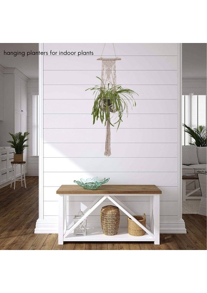 Makrome Bitki Askıları - 4'Lü Paket, Farklı - El Yapımı Iç Mekan Duvara Asılı Saksı Bitki Tutucu - Modern Dekor (Yurt Dışından)