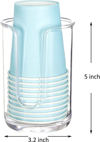 Tek Kullanımlık Kağıt Bardak Için Akrilik Banyo Bardak Dağıtıcı Tutucu, Banyo Misafir Odası Sayacı Için Gargara Bardak Tutucu (Yurt Dışından)