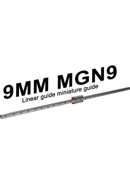 9mm Lineer Kılavuz Minyatür Ray Mgn9 500mm Lineer Ray Ve 1 Adet Mgn9h Minyatür Ray Sürgüsü (Yurt Dışından)