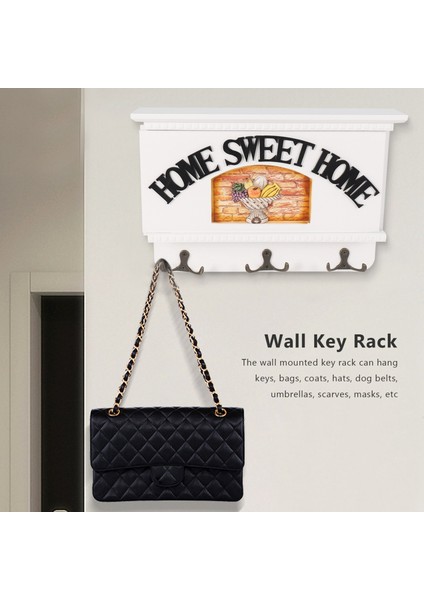 Duvar Anahtarlık Için Posta Tutucu Duvar Beyaz Dekoratif Giriş Düzenleyici Duvar Anahtar Tutucu Organizatör (Yurt Dışından) fırsatları