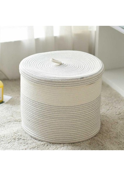 Pamuk Halat Dokuma Çamaşır Sepeti Kapaklı Çocuk Depolama Organizatör Kirli Giysiler Sepeti Çeşitli Eşyalar Depolama Varil (Yurt Dışından) modelleri