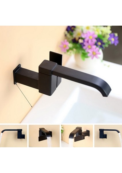 Banyo Lavabo Musluğu Duvara Monte Soğuk Su Musluğu Küvet Şelale Musluğu Lavabo Musluğu Paspas Havuz Musluğu - Gümüş (Yurt Dışından) indirimleri