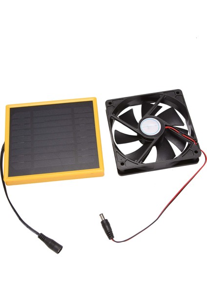 12v 5w Güneş Egzoz Fanı Hava Çıkarıcı 5.6 Inç Mini Vantilatör Güneş Paneli Enerjili Fan Köpek Tavuk Evi Sera (Yurt Dışından)