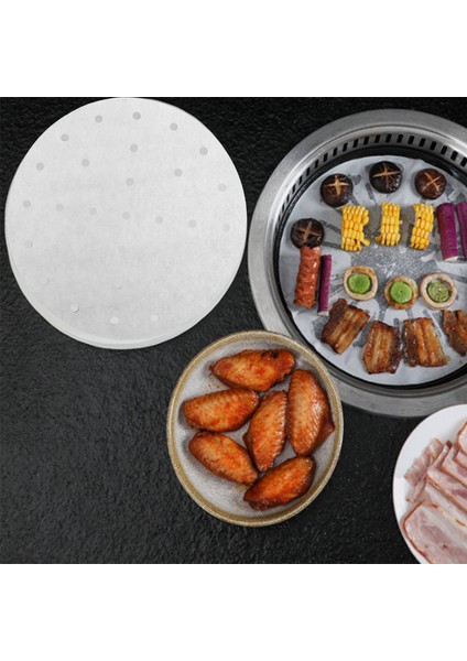 200 Parça Hava Fritöz Delikli Parşömen Kağıdı 7 Inç Yuvarlak Hava Fritöz Astarı Yapışmaz Buhar Pedi (Yurt Dışından) fırsatları