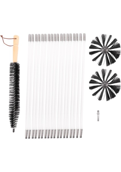 22 Adet Baca Temizleme Fırçası, 18 Naylon Çubuklu Kanal Havalandırma Temizleme Seti, Şömine/Kurutucu Havalandırma/Kanalizasyon Borusu/Davlumbaz Için (Yurt Dışından) fiyatları