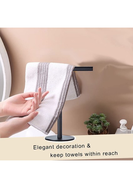Modern Taşınabilir El Havlusu Tutucu Banyo Için Standı Paslanmaz Çelik Tezgah Havlu Askısı Standı Fırçalanmış Siyah (Yurt Dışından) fiyatları