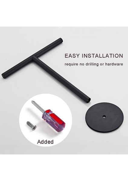Modern Taşınabilir El Havlusu Tutucu Banyo Için Standı Paslanmaz Çelik Tezgah Havlu Askısı Standı Fırçalanmış Siyah (Yurt Dışından) modelleri