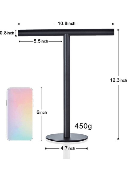 Modern Taşınabilir El Havlusu Tutucu Banyo Için Standı Paslanmaz Çelik Tezgah Havlu Askısı Standı Fırçalanmış Siyah (Yurt Dışından) indirimleri