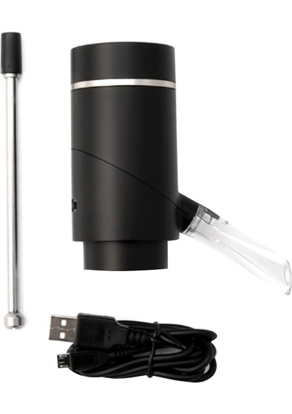 Usb Şarj Edilebilir Elektrikli Şarap Havalandırıcı-Şarap Dekantörü Pompalı Dağıtıcı Hediye Seti/Otomatik Şarap Havalandırıcı Pourer Bacalı Bar Araçları (Yurt Dışından)