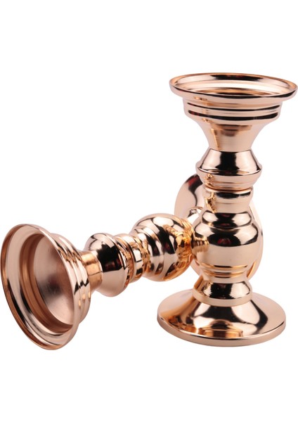 2'Li Şamdan Metal Sütun Mumluk Seti, Düğün Centerpieces Mumlar Için Şamdan Tutucular Altın Standı (Yurt Dışından) modelleri